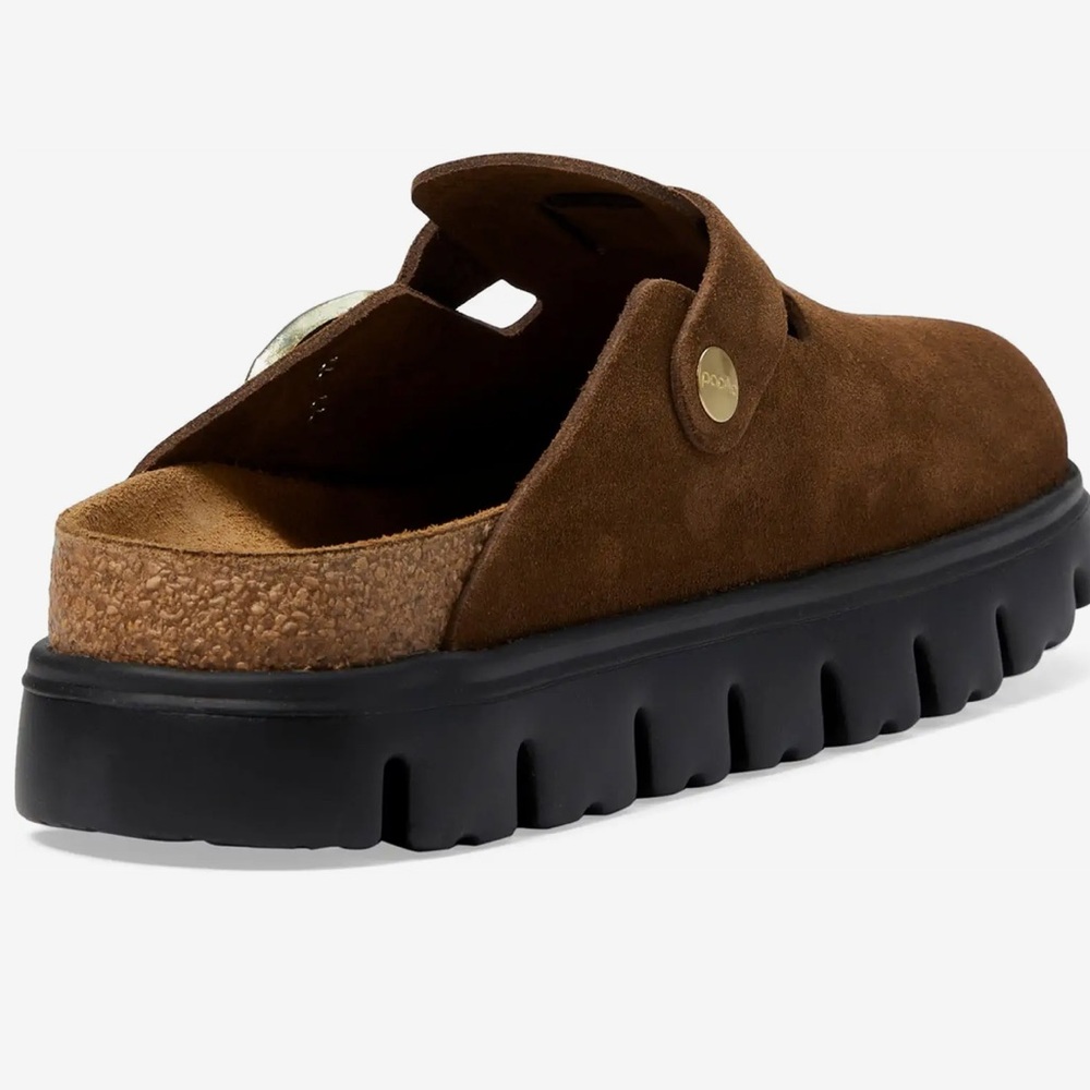 NEW Birkenstock Boston Chunky Clog in Dark Tea - Picture 4 of 9
